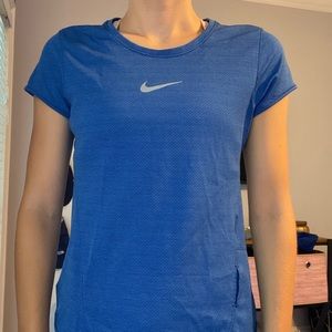 Nike dri-fit workout shirt! Size small; blue color; great condition